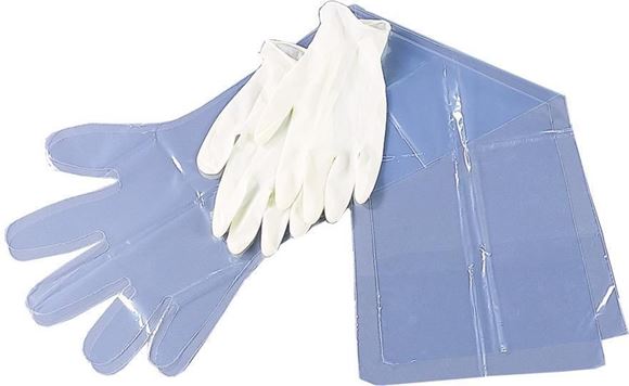 Picture of Allen 51 Field Dressing Gloves, 1Pr Each Latex Surgical and Shoulder Length