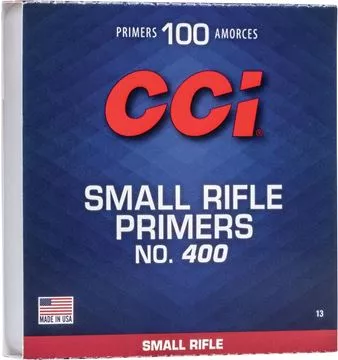 Picture of CCI Primers, Standard Rifle Primers - No. 400, Small Rifle Primers, 100ct Pack