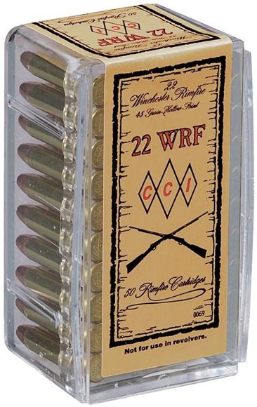 Picture of CCI Specialty Rimfire Ammo - 22 WRF, 45Gr, TNT JHP, 50rds Box, 1300fps