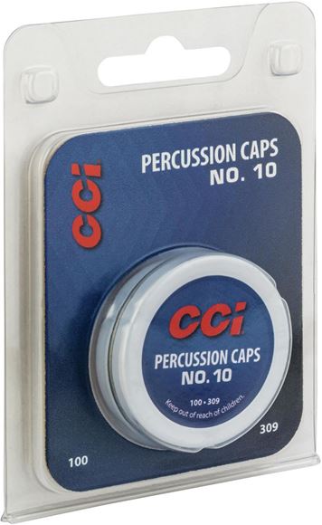 Picture of CCI Primers, Muzzleloader Precussion Caps & Musket Caps - #10, Percussion Cap For Revolvers w/#10 Nipples, 100ct Pack