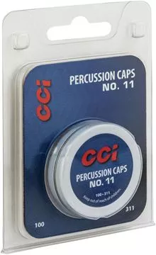 Picture of CCI Primers, Muzzleloader Precussion Caps & Musket Caps - #11, General-Purpose Percussion Cap For Most Rifles & Handguns, 100ct Pack