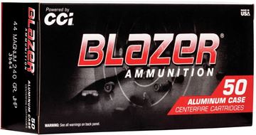 Picture of 44 Rem Mag, 240Gr, JHP, Aluminum Case, 50rds Box