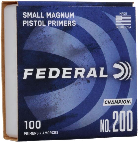 Picture of Federal Components, Federal Champion Centerfire Primers - No. 200, Small Magnum Pistol, 100ct Box