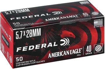 Picture of 5.7x28mm, 40Gr, FMJ, 50rds Box, 2250fps