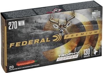 Picture of 270 Win, 130Gr, Trophy Copper, 20rds Box, 3060fps