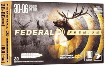 Picture of Federal Premium Vital-Shok Rifle Ammo - 30-06 Sprg, 180Gr, Trophy Bonded Tip, 20rds Box