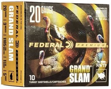 Picture of Federal Premium Grand Slam Shotgun Ammo - 20Ga, 3", 1-5/16oz, 1185fps, #5, 5rds