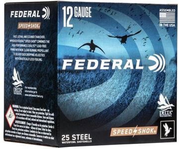 Picture of Federal Speed-Shok Waterfowl Load Shotgun Ammo - 12Ga, 3-1/2", 1-3/8oz, BB, Steel, 1550fps, 25rds Box