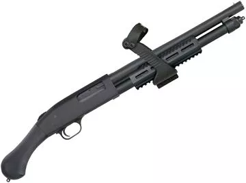 Picture of Mossberg 50647 590 Pump Shotgun SHOCKWAVE 12 Ga 14.4" Stand-Off Bbl Grip, M-LOK Chainsaw Strap Syn Stock, 5 + 1 shot