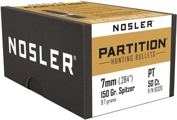 Picture of Nosler Bullets, Partition - 7mm Caliber (.284"), 150Gr, Spitzer Point, 50ct Box