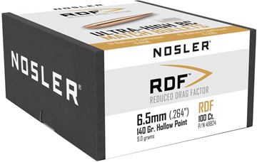 Picture of Nosler Bullets, Reduced Drag Factor (RDF) - 6.5mm, 140gr, HPBT, 100ct