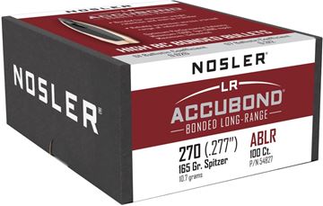 Picture of Nosler Bullets, AccuBond Long Range - 270 Caliber (.277"), 165Gr, Spitzer, 100ct Box