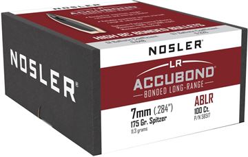 Picture of Nosler Bullets, AccuBond Long Range - 7mm Caliber (.284"), 175Gr, Spitzer, 100ct Box