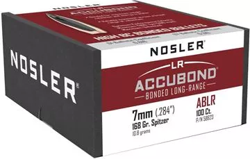 Picture of Nosler Bullets, AccuBond Long Range - 7mm (.284"), 168Gr, Spitzer, 100ct Box