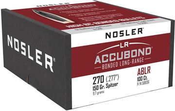 Picture of Nosler Bullets, Accubond Long-Range - 270 Caliber (.277"), 150Gr, Spitzer, 100ct Box
