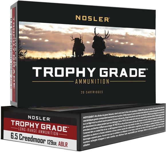 Picture of Nosler Trophy Grade Rifle Ammo - 6.5 Creedmoor, 129gr, AccuBond Long-Range ABLR, 20rds Box