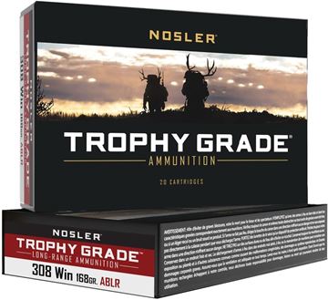Picture of Nosler Trophy Grade Rifle Ammo - 308 Win, 168gr, AccuBond Long-Range ABLR, 20rds Box