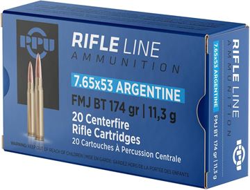 Picture of PPU PP7AS Rifle Ammo 7.65x53 Argentine SPBT 180 GR 20 Rnd