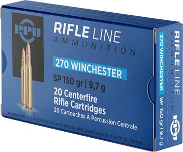 Picture of PPU PP2702 Rifle Ammo 270 WIN SP 150gr