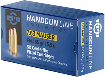 Picture of 7.63 Mauser, 85Gr, FMJ, 50rds Box