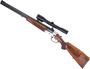 Picture of Used Heym Model 22A Over-Under Comination Gun, 5.6x50R/16Ga, 2-3/4", 23.5" Barrel, Wood Stock, Zeiss Diatal 6x42 Riflescope, Claw Mounts, Basket Weave Checkering, Fixed Full Choke, Very Good Condition
