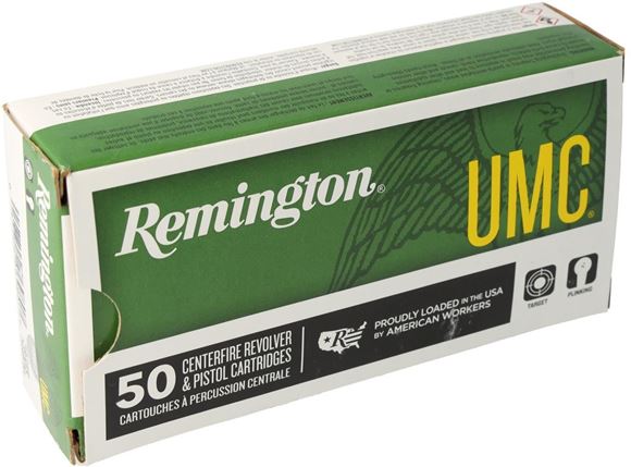 Picture of Remington 23728 UMC Pistol Ammo 9MM MC, 115 Gr, 1145 fps, 50 Rnd, Boxed