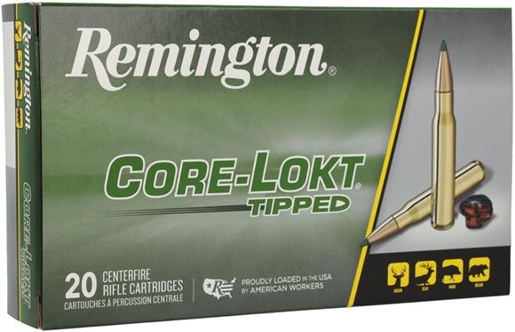 Picture of Remington 29037 Core-Lokt Tipped Rifle Ammo 30-06 SPR, 180 Gr, 2745 fps, 20 Rnd