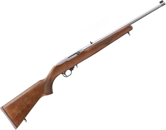 Picture of Ruger 31228 10/22 Sporter Semi-Auto Rifle, 22 LR, 18.5" Stainless Bbl Walnut Stained Hardwood Stock, 10+1 Rnd