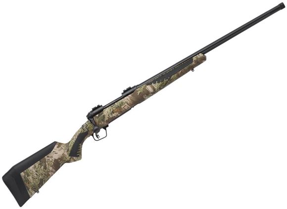 Picture of Savage 57004 110 Predator Bolt Action Rifle, 6.5 Crd, Blued 22"Bbl Rt Max1Camo Accustock W/Accufit, Thread Hvy Bbl, Accutrigger, Dbm