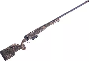 Picture of Bergara Premier Divide Bolt Action Rifle - 6.5 PRC, 24", 1:8", Cure Carbon Fiber Barrel, Ommi Muzzle Brake, Custom AG Chalk Branch Carbon Fiber Stock With Adjustable Cheek Riser, Custom Erosion Rogue Camo, 4rds
