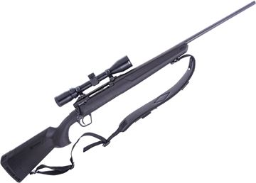 Picture of Used Savage Axis XP Bolt-Action Rifle, 243 Win, 22.4" Barrel, Blued, Black Synthetic Stock, Bushnell Banner 3-9x40 Riflescope, 2 Magazines, Very Good Condition
