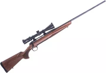 Picture of Used Browning X-Bolt Hunter Bolt-Action Rifle, 25-06, 24" Barrel, Blued, Wood Stock, Burris Droptine 3-9x40 Riflescope, 1 Magazine, Good Condition