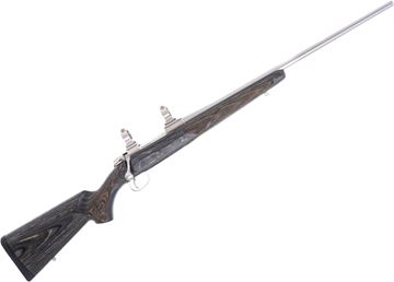 Picture of Used Sako 85 Hunter Laminate Bolt-Action Rifle, 308 Win, 22.4" Barrel, Stainless, Grey Laminate Stock, 1" Stainless Talley Rings, 1 Magazine, Excellent Condition