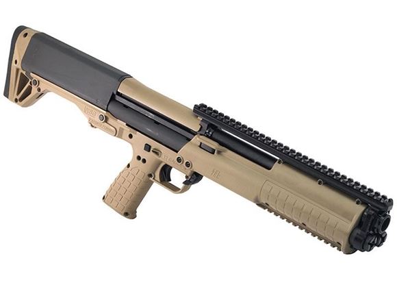Picture of Kel-Tec KSG Pump Action Shotgun - 12Ga, 3", 18-1/2", Parkerized, Tan Synthetic Stock, 12rds